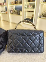 Chanel, WOC Top Handle, , Black, Very Very  Good - Image 20