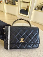 Chanel, WOC Top Handle, , Black, Very Very  Good - Image 39