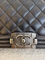 Chanel, Chanel Boy 10, 10", Black, Very Good - Image 15
