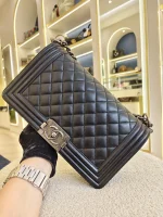 Chanel, Chanel Boy 10, 10", Black, Very Good - Image 36
