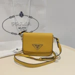 Prada, Saffiano Leather Shoulder Bag, , Yellow, Very Very  Good - Image 2