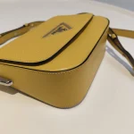 Prada, Saffiano Leather Shoulder Bag, , Yellow, Very Very  Good - Image 4
