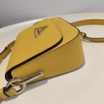 Prada, Saffiano Leather Shoulder Bag, , Yellow, Very Very  Good - Image 5