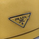 Prada, Saffiano Leather Shoulder Bag, , Yellow, Very Very  Good - Image 10