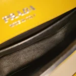 Prada, Saffiano Leather Shoulder Bag, , Yellow, Very Very  Good - Image 23