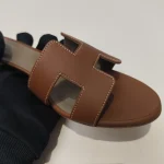 Hermes, Oasis Sandal, 38, Gold, New - Image 14