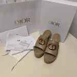 Dior, 30 Montaigne Wedge Slide, 38, Brown, Like New - Image 2