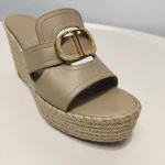 Dior, 30 Montaigne Wedge Slide, 38, Brown, Like New - Image 4