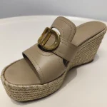 Dior, 30 Montaigne Wedge Slide, 38, Brown, Like New - Image 5
