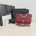 Chanel, 19 Flap Bag, 26, Red, Like New - Image 2
