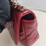 Chanel, 19 Flap Bag, 26, Red, Like New - Image 14
