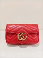 Gucci, GG Marmont , Supermini, Red, Like New - Image 3