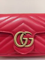 Gucci, GG Marmont , Supermini, Red, Like New - Image 4