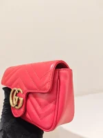 Gucci, GG Marmont , Supermini, Red, Like New - Image 9