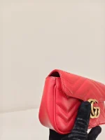 Gucci, GG Marmont , Supermini, Red, Like New - Image 10