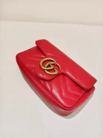 Gucci, GG Marmont , Supermini, Red, Like New - Image 13