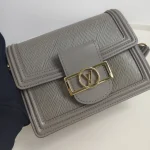 Louis Vuitton, Dauphine, Mini, Gray, Like New - Image 9