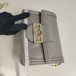 Louis Vuitton, Dauphine, Mini, Gray, Like New - Image 21