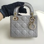 Dior, Mini Lady Dior, Mini, Gray, Very Very  Good - Image 3