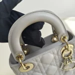 Dior, Mini Lady Dior, Mini, Gray, Very Very  Good - Image 4