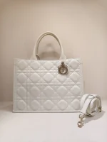 Dior, Book Tote, Medium, White, Very Good - Image 4