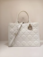Dior, Book Tote, Medium, White, Very Good - Image 6