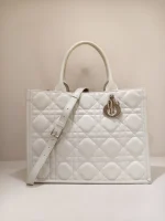 Dior, Book Tote, Medium, White, Very Good - Image 7