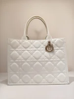 Dior, Book Tote, Medium, White, Very Good - Image 8