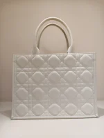 Dior, Book Tote, Medium, White, Very Good - Image 9