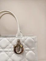 Dior, Book Tote, Medium, White, Very Good - Image 12