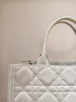 Dior, Book Tote, Medium, White, Very Good - Image 13