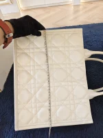 Dior, Book Tote, Medium, White, Very Good - Image 37