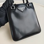 Prada, Small Brushed Leather Tote, , Black, Very Very  Good - Image 4