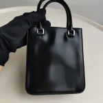 Prada, Small Brushed Leather Tote, , Black, Very Very  Good - Image 7