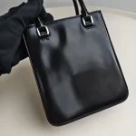 Prada, Small Brushed Leather Tote, , Black, Very Very  Good - Image 8