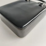 Prada, Small Brushed Leather Tote, , Black, Very Very  Good - Image 15