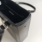Prada, Small Brushed Leather Tote, , Black, Very Very  Good - Image 27