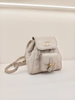 Dior, Caro Backpack, Small, Beige, Used Once - Image 5