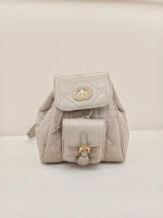 Dior, Caro Backpack, Small, Beige, Used Once - Image 6