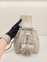 Dior, Caro Backpack, Small, Beige, Used Once - Image 17