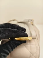 Dior, Caro Backpack, Small, Beige, Used Once - Image 22