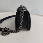 Chanel, Boy 8,  8", Black, Very Very  Good - Image 4