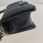Chanel, Boy 8,  8", Black, Very Very  Good - Image 6