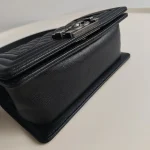 Chanel, Boy 8,  8", Black, Very Very  Good - Image 8
