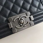 Chanel, Boy 8,  8", Black, Very Very  Good - Image 9