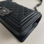 Chanel, Boy 8,  8", Black, Very Very  Good - Image 12