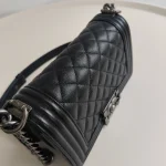 Chanel, Boy 8,  8", Black, Very Very  Good - Image 13