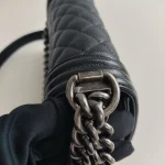 Chanel, Boy 8,  8", Black, Very Very  Good - Image 15