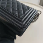 Chanel, Boy 8,  8", Black, Very Very  Good - Image 22