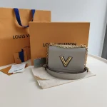 Louis Vuitton, Twist , PM, Gray, Like New - Image 2
